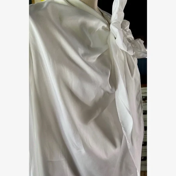 Anthropologie Maeve Poplin White Blouse M - Picture 8 of 14